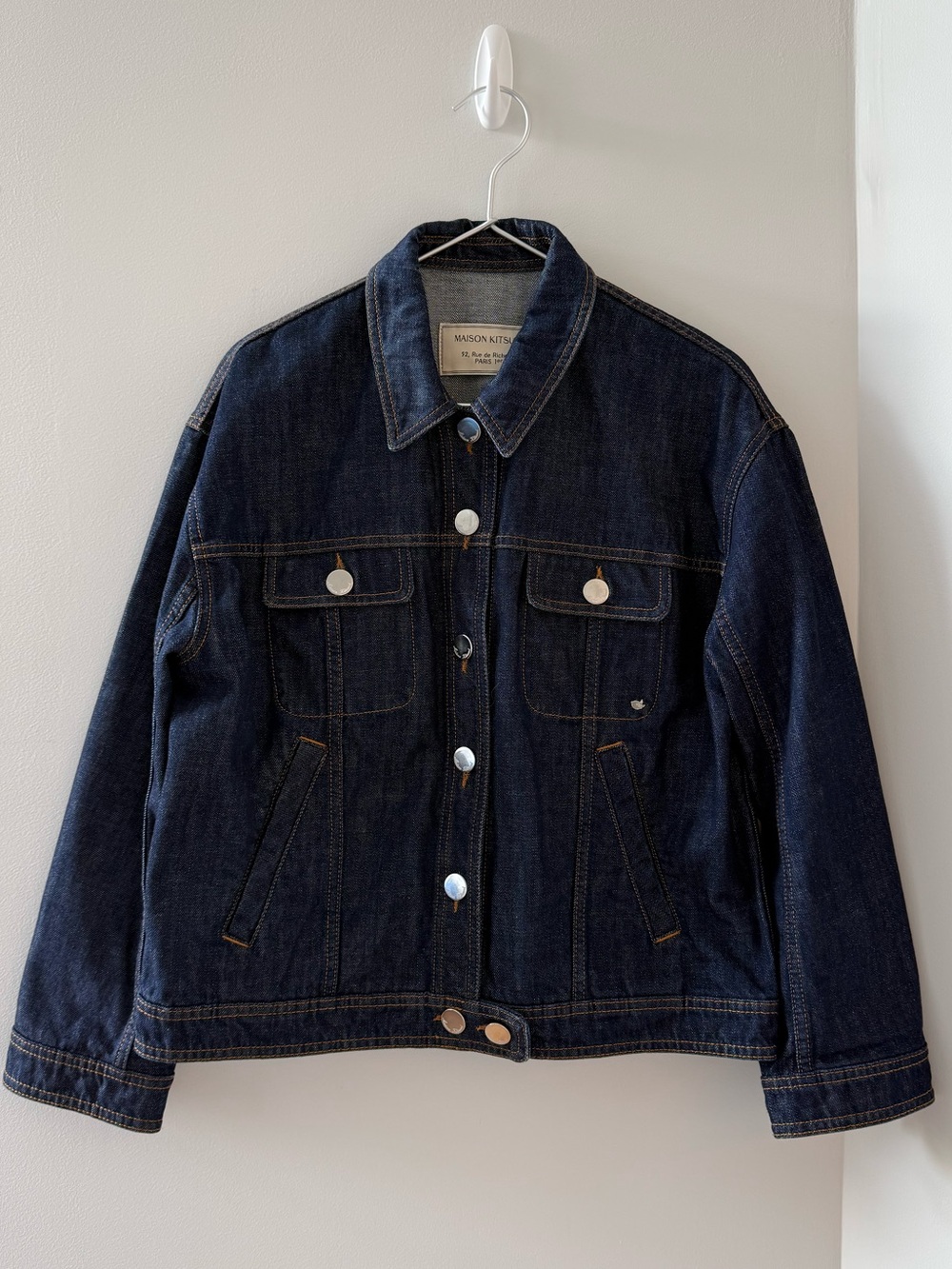 Maison Kitsuné DENIM ARIANNA OVERSIZED JACKET Size S